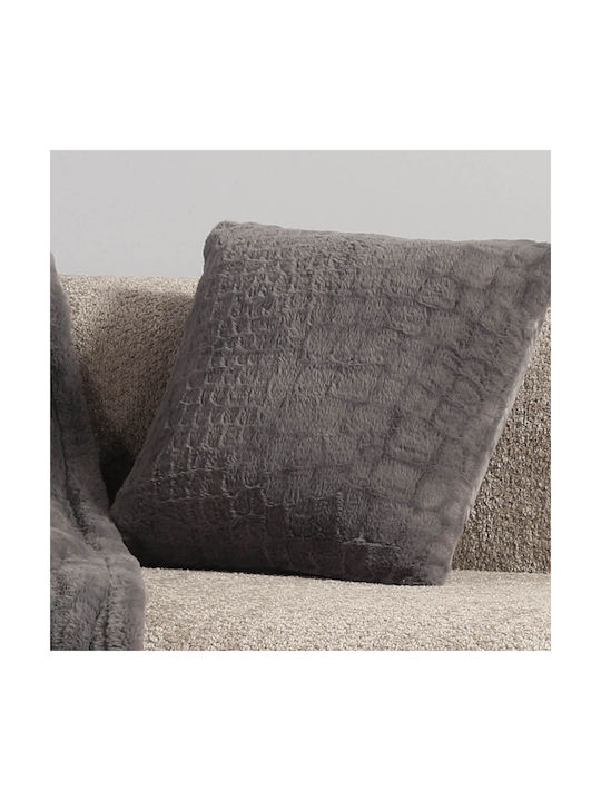 Nef-Nef Homeware Home Sofa Cushion Velvet Grey 45x45cm