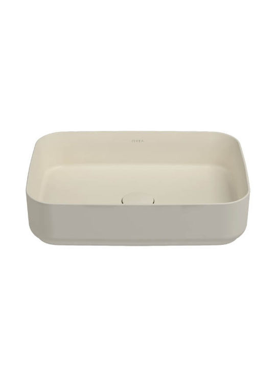 Isvea Aufgesetztes Waschbecken Porzellan 50x36cm Ivory