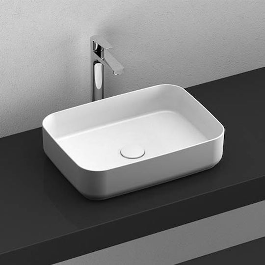 Isvea Infinity Επικαθήμενος Νιπτήρας Πορσελάνης 50x36x12.5cm Λευκός