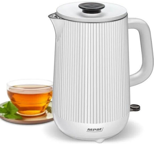 MPM Електрически Канa 1.5л 1800W Бял