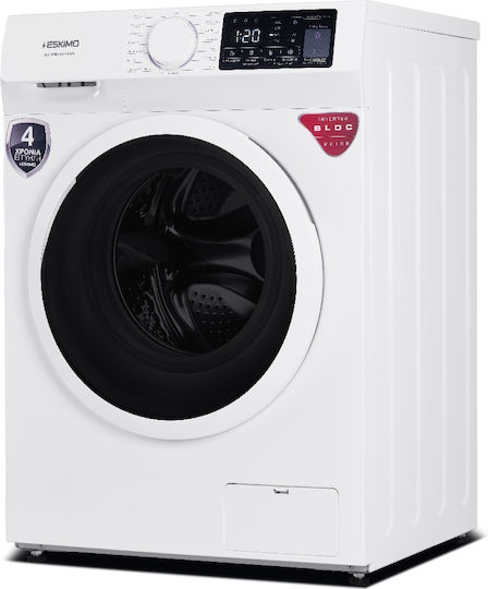 Eskimo Waschmaschine 8kg mit Dampftechnologie 1400 Umdrehungen ES WM8F14AΝ