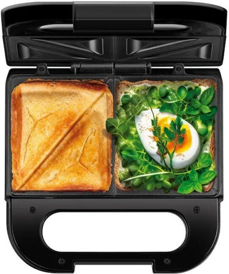 MPM Sandwich Maker pentru 2 Sandvișuri 800W Neagră