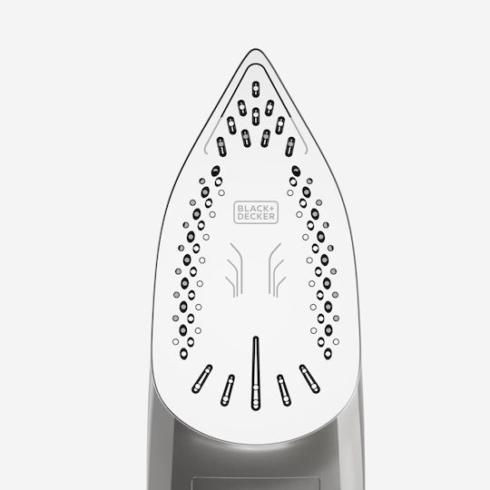 Black & Decker Fier de Călcat cu Aburi 2200W cu Talpă din Oțel Inoxidabil