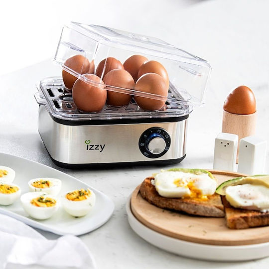 Izzy IZ-8201 Egg Cooker 8 Egg Capacity 600W Silver