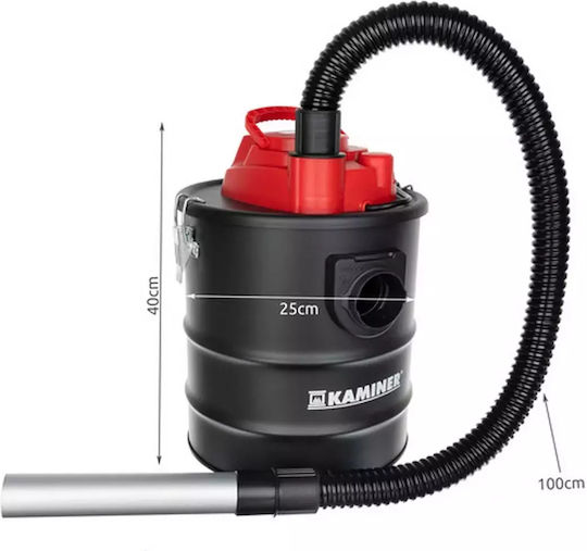 Kaminer Ash Vacuum 1200W with 15lt Waste Container