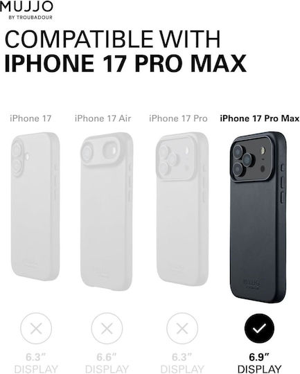 Mujjo Full Umschlag Rückseite Leder 1mm (iPhone 17 Pro Max)