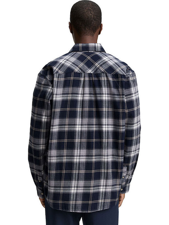 Long-sleeved Shirt Checked Blue