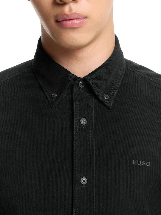Epazo Long-sleeved Corduroy Shirt Black