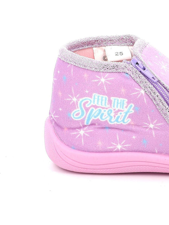 Kids Slippers Boots Purple Frozen