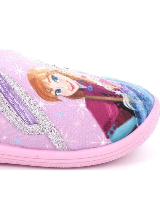Kids Slippers Boots Purple Frozen
