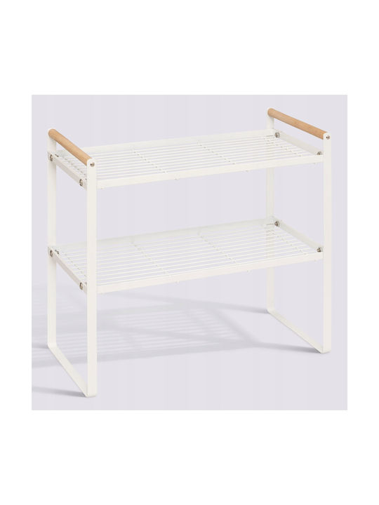 5Five Επιτραπέζια Βάση Balm Μεταλλική 42x21x37.5εκ. Λευκή