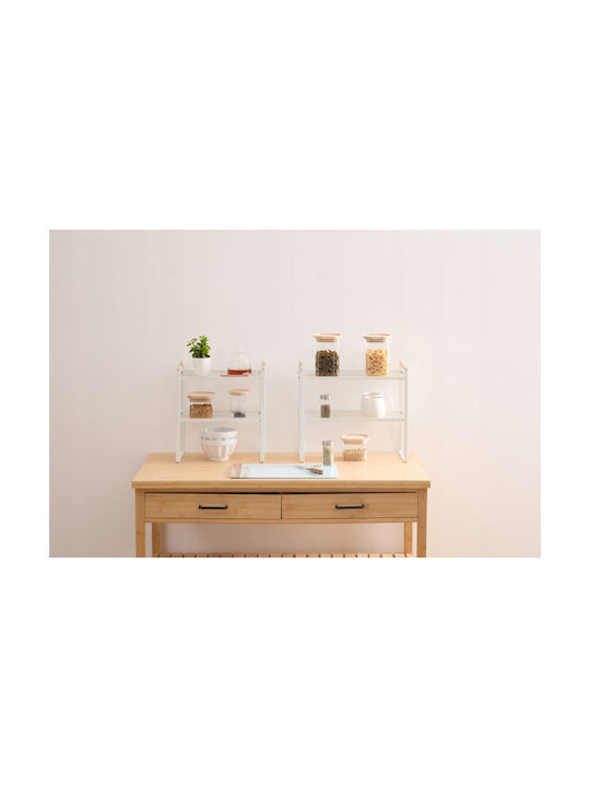 5Five Επιτραπέζια Βάση Balm Μεταλλική 42x21x37.5εκ. Λευκή