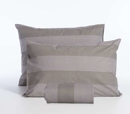 Nef-Nef Homeware Комплект Плик за Завивка Памучен Кинг Сайз с 2 Калъфки 240x230 Casual Stripe Петрол
