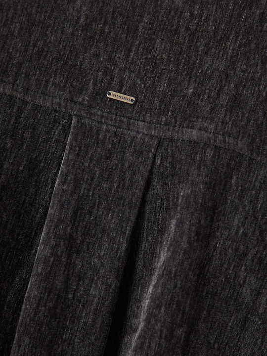 Langärmelig Damen Hemd Gray