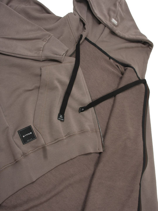 Beige Sweatshirt mit Kapuze