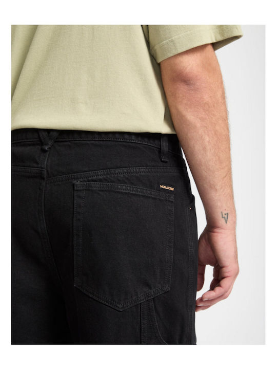 Men's Jeans Pants with Loose Tapered Fit Black