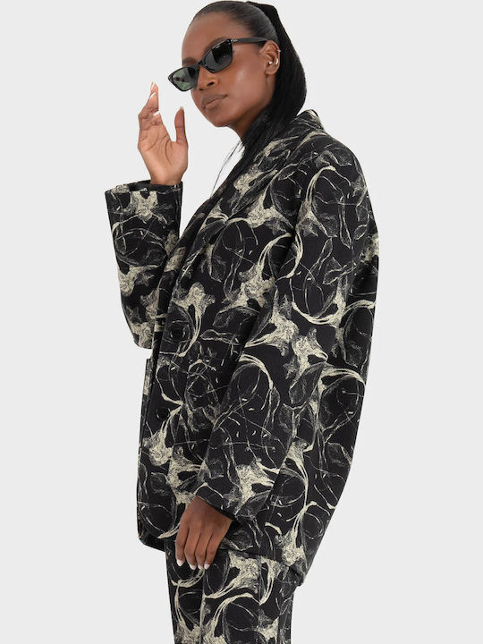 Black & Black Women's Blazer Black