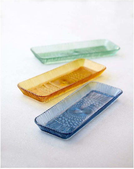Bitz Serving Platter Rectangular Blue 14x38cm