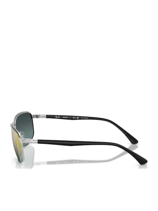 Ray Ban Chromance Men's Sunglasses with Black Metal Frame and Yellow Gradient Polarized Mirror Lens RB3671CH 9144J0