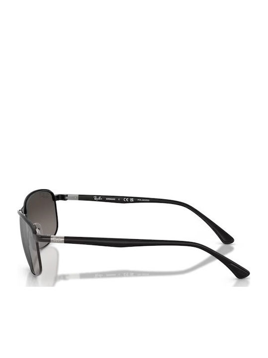 Ray Ban Chromance Men's Sunglasses with Black Metal Frame and Silver Polarized Mirror Lens RB3671C 186/5J