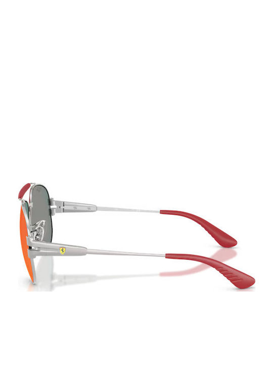 Ray Ban Sunglasses Silver with Metal Frame & Red Lens Ray Ban Sunglasses Silver with Metal Frame & Red Lens
