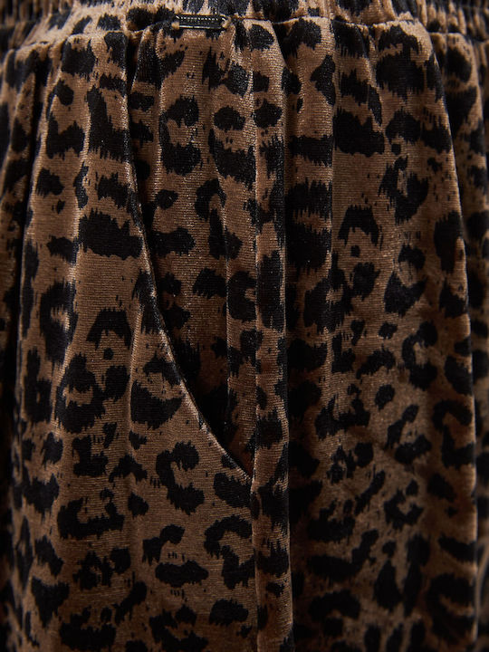 Sweatpants Jogger Velvet Animal Print