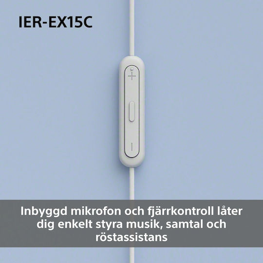Sony Ier-ex15c In-ear Handsfree Headphones with Connector 3.5mm White