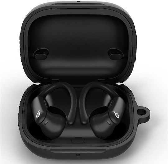 Spigen Rugged Armor Hülle Silikon in Schwarz Farbe für Apple Powerbeats Pro 2