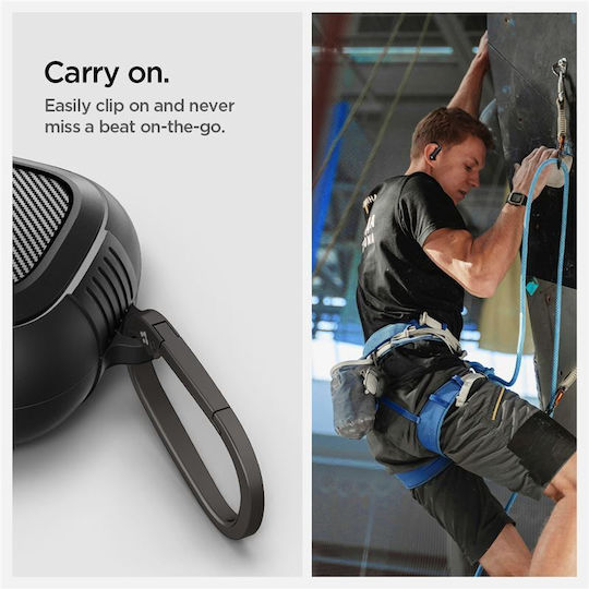 Spigen Rugged Armor Hülle Silikon in Schwarz Farbe für Apple Powerbeats Pro 2