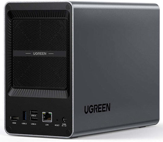 Ugreen DXP2800 & 2x Seagate IronWolf HDD 4TB NAS Tower με 2 θέσεις για HDD/SSD