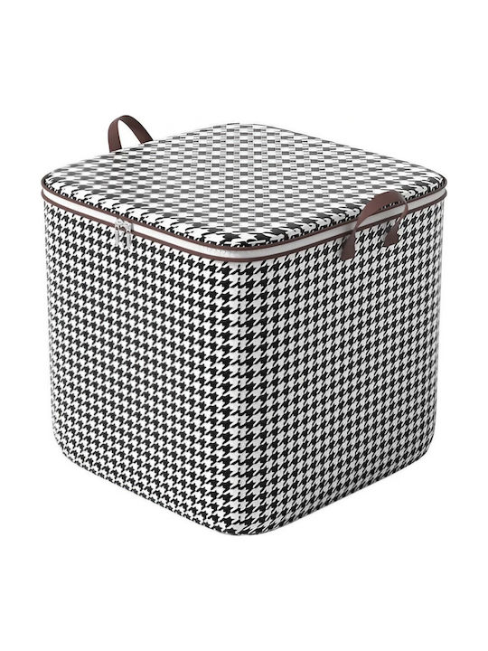 Plastic Storage Box with Lid Black 40x50x50cm 1pcs