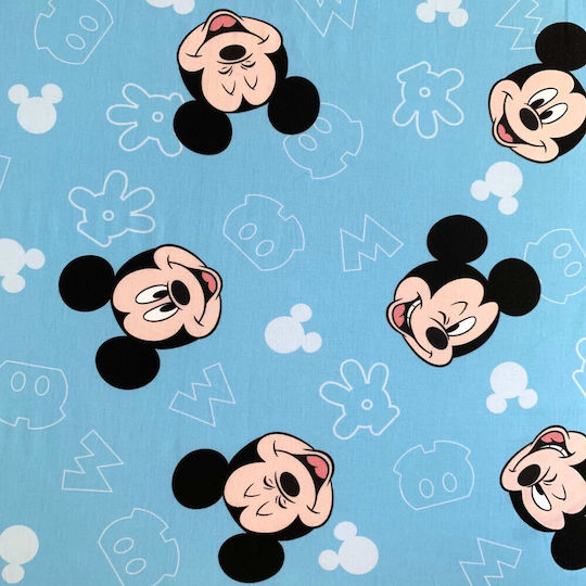 Disney Bettlaken Einzeln Mit Gummizug Baumwolle Mickey 90x200cm