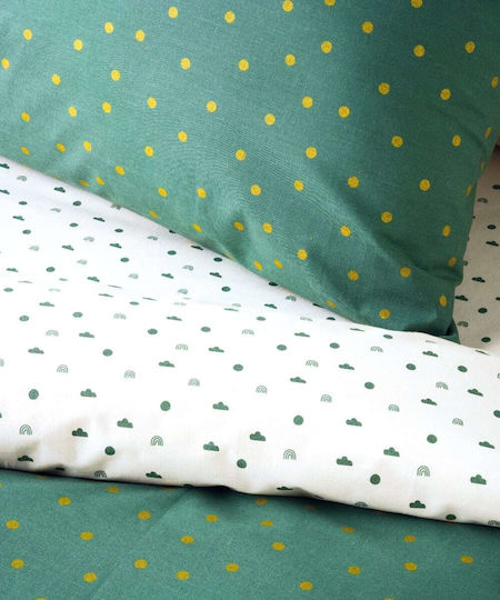 Kentia Sheet Set Single Cotton Versus Green 160x245cm 3pcs