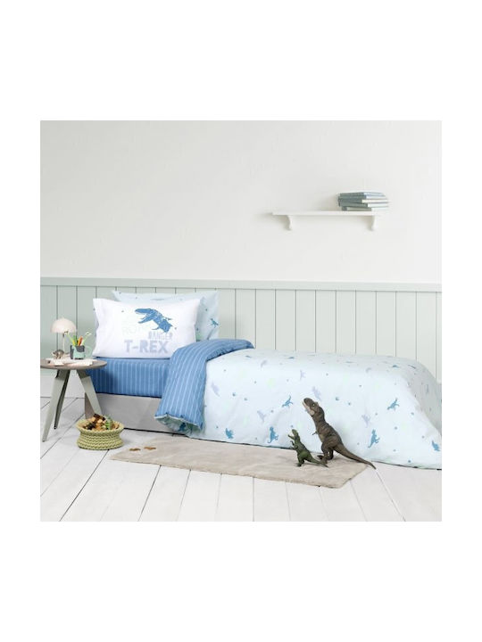 Nima Sheet Set Semi-double Cotton Blue 190x255cm 3pcs