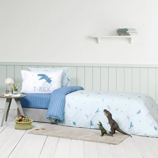 Nima Sheet Set Semi-double Cotton Blue 190x255cm 3pcs