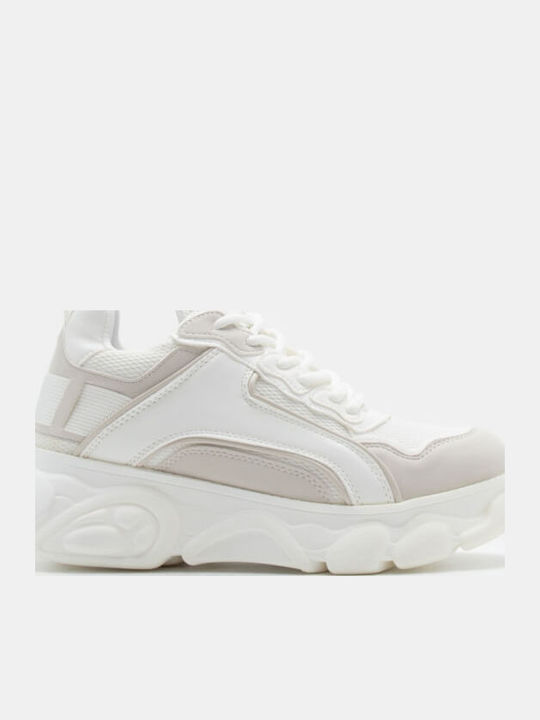 Damen Flatforms Sneakers Weiß
