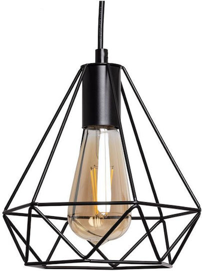 VenCore Pendant Light Black with Socket E27 20x20cm