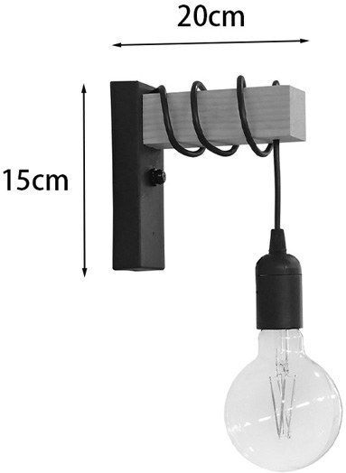 Pakketo Lampa De Perete Neagră 15x5.5x15cm Pakketo Lampa De Perete Neagră 15x5.5x15cm