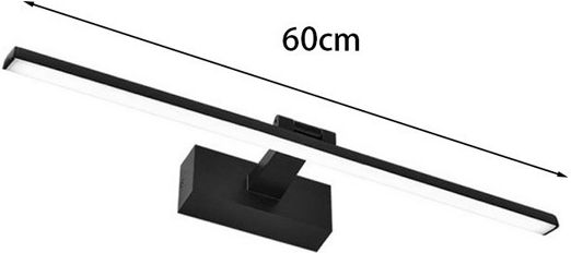 Pakketo Lamp Wall with Integrated LED Black 60x10x6cm