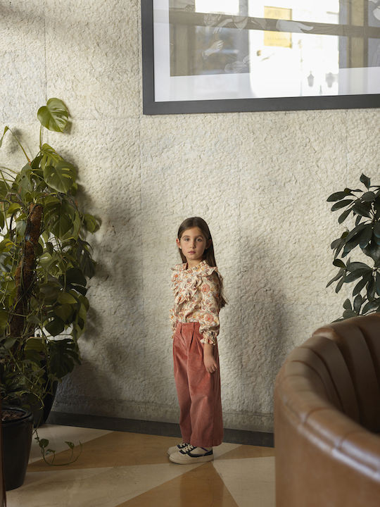 Kinderhemd Langarm Beige