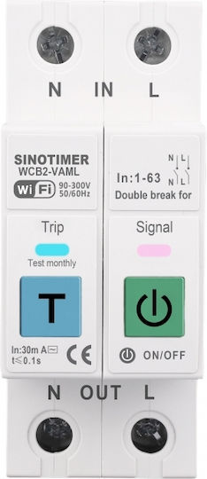 Sinotimer Contor De Panou Electric Analogic Șină Monofazic Wi-Fi Tuya