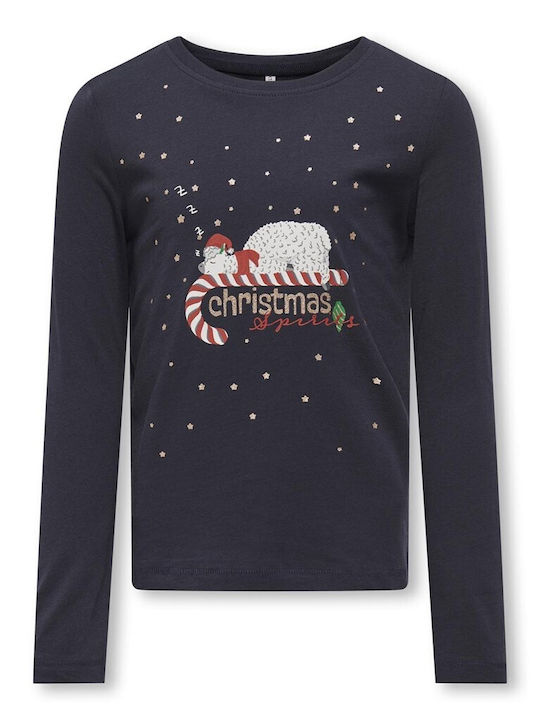 Kids' Shirt Long Sleeve Dark blue.