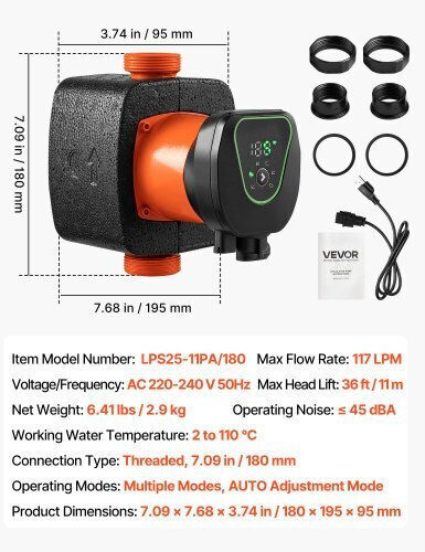 Vevor Ηλεκτρική Αντλία Επιφάνειας 140W