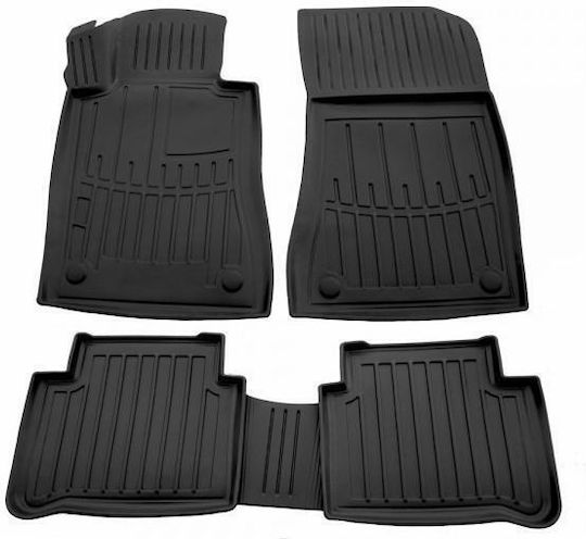 Race Axion Set of Front and Rear Mats 5pcs Tray Type for Mercedes-Benz E Class W211 2002-2009 Black