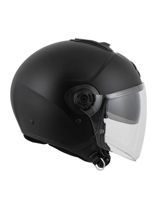 Scorpion Exo-City Solid Black Κράνος Μηχανής Jet ECE 22.05 1450gr με Sunvisor