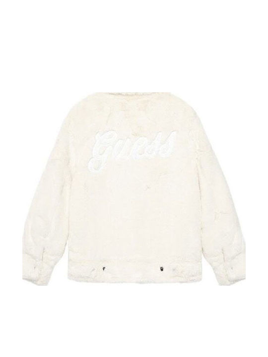 Παιδική Γούνα Κοντή Cream White