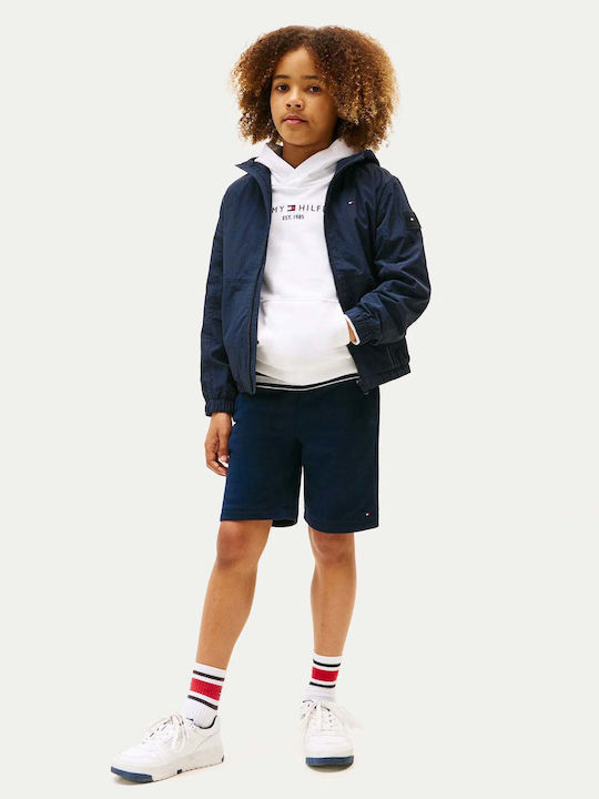 Παιδικό Casual Μπουφάν Αντιανεμικό με Κουκούλα Dark Night Navy