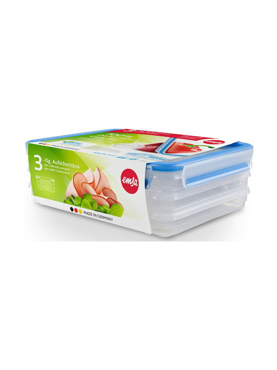 Emsa Lunchbox Kunststoff Blau 3Stück