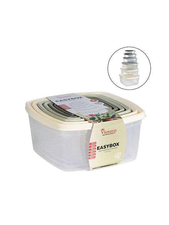 Viosarp Plastic Lunch Box Transparent 6pcs