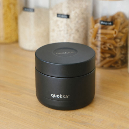 Quokka Δοχείο Φαγητού Inox Θερμός Μαύρο 360ml